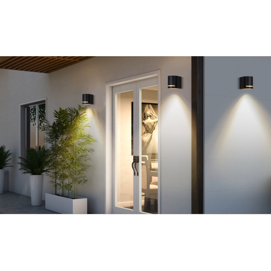 Aigostar - Wandlamp voor buiten 1xGU10/35W/230V zwart IP54