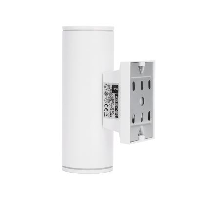 Aigostar - Wandlamp voor buiten 2xGU10/230V wit IP65 rond