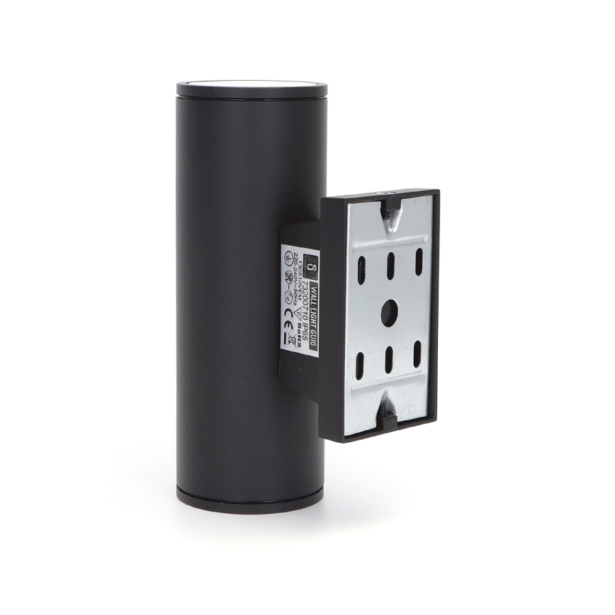 Aigostar - Wandlamp voor buiten 2xGU10/230V zwart IP65 rond