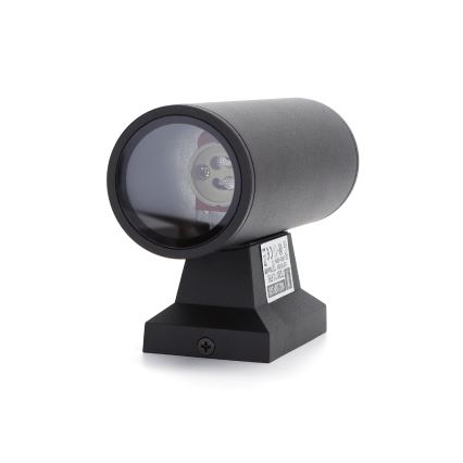 Aigostar - Wandlamp voor buiten 2xGU10/230V zwart IP65 rond