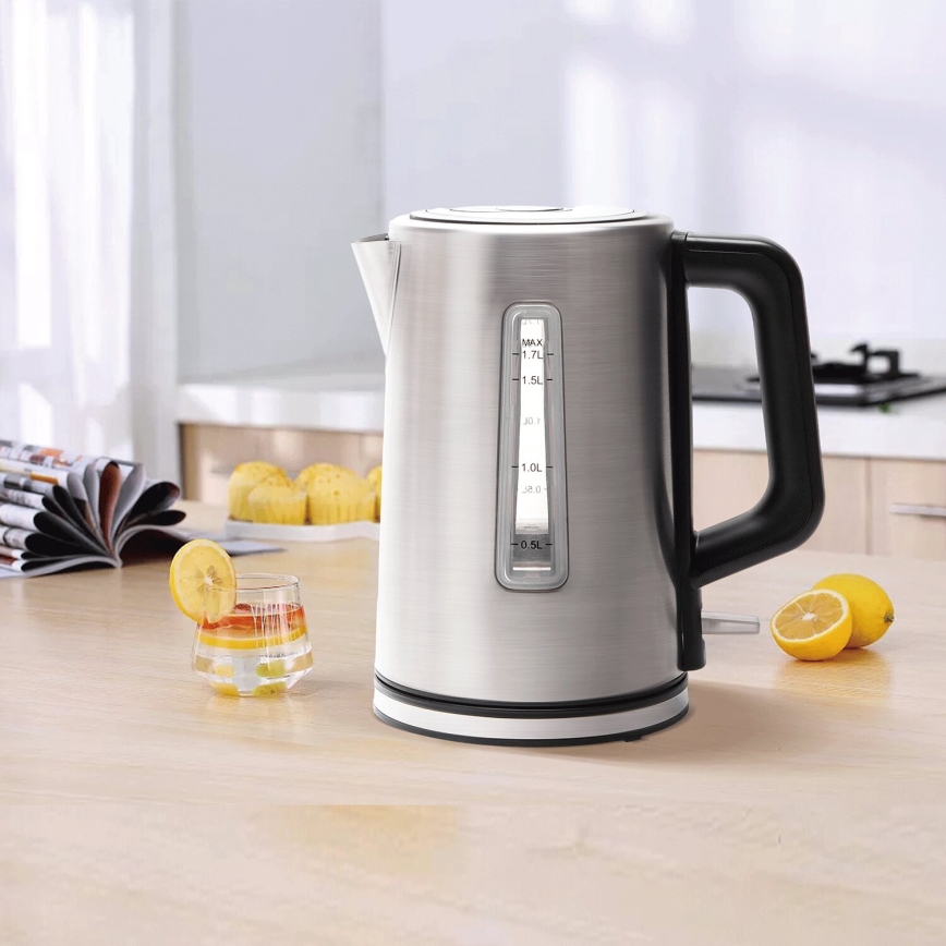 Aigostar - Waterkoker 1,7l 2200W/230V mat chroom