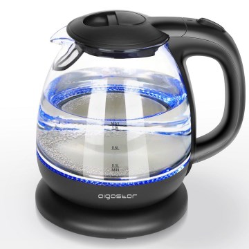 Aigostar - Waterkoker 1 l 2200W/230V zwart