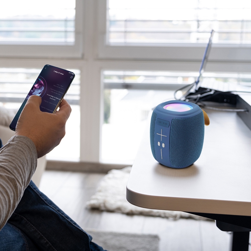 AKAI ABTS-V5 BL - Draadloze luidspreker met microfoon 3W/1200 mAh blauw