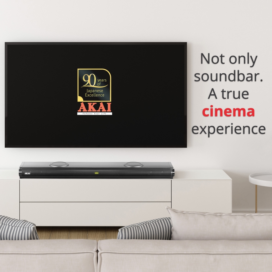 AKAI ASB-29 - Soundbar met actieve subwoofer 120W/230V + afstandsbediening