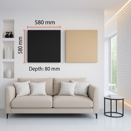 Akoestisch paneel SILENCE 58x58 cm beige