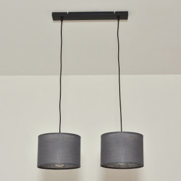 ALBA hanglamp aan kabel 2xE27/15W/230V grijs