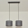 ALBA hanglamp aan kabel 2xE27/15W/230V grijs