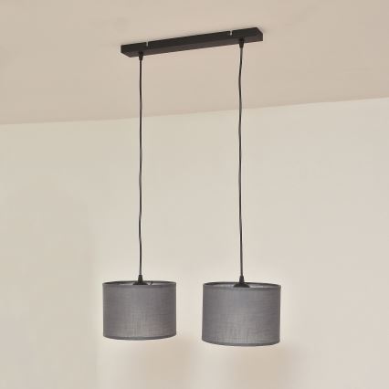 ALBA hanglamp aan kabel 2xE27/15W/230V grijs