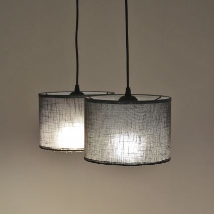 ALBA hanglamp aan kabel 2xE27/15W/230V grijs