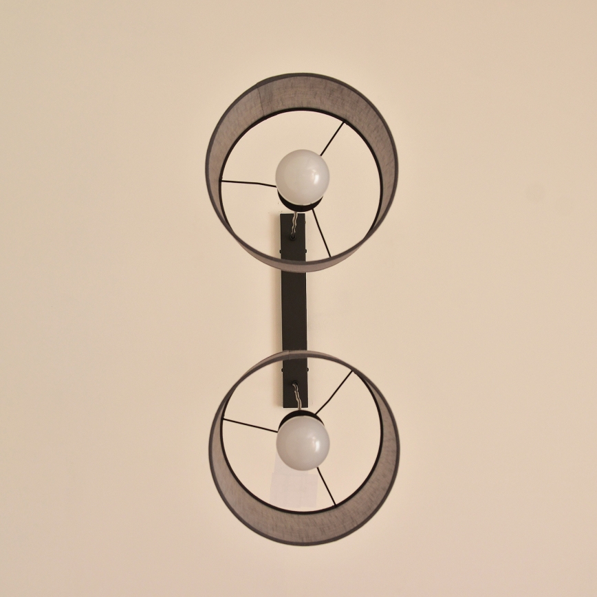 ALBA hanglamp aan kabel 2xE27/15W/230V grijs