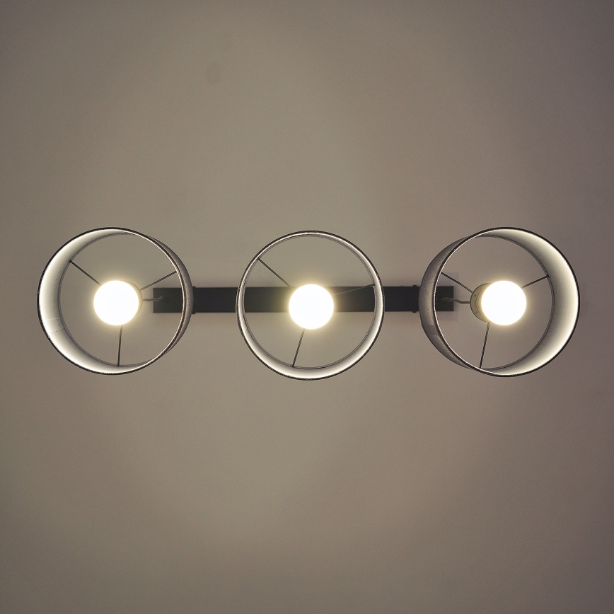 ALBA hanglamp met kabel 3xE27/15W/230V grijs