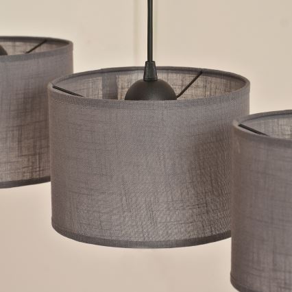 ALBA hanglamp met kabel 3xE27/15W/230V grijs