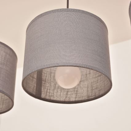 ALBA hanglamp met kabel 3xE27/15W/230V grijs