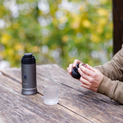 Aligator ACM002 - Draagbare oplaadbare PortaCaffé 3-in-1 koffiemachine 72W/7500 mAh grijs