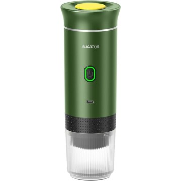 Aligator ACM003 - Draagbare oplaadbare reiskoffiemachine PortaCaffé 3-in-1 72W/7500 mAh groen