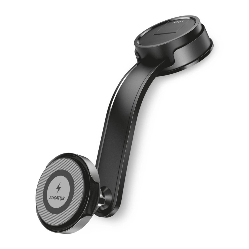 Aligator AMS07BK - MagSafe-autohouder voor telefoon met flexibele arm, zwart