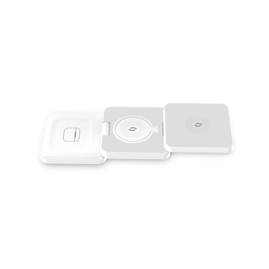 Aligator AMS09WT - Draadloos MagSafe 3-in-1 oplaadstation 15W wit