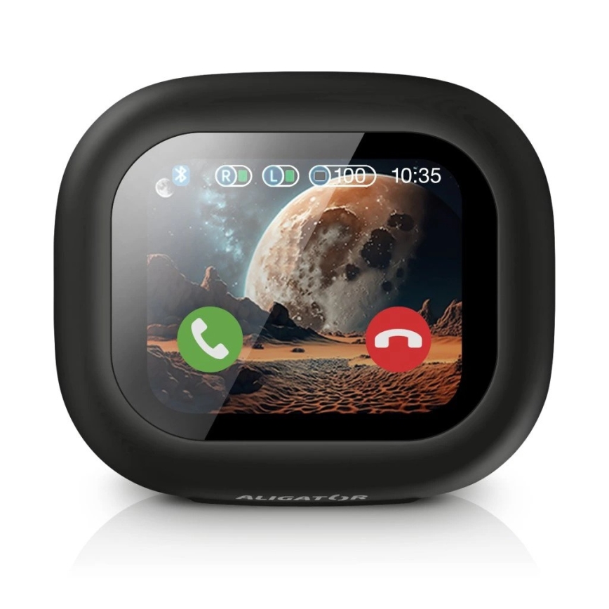 Aligator ATR10BK - Draadloze oordopjes met 2-in-1 vertaler, Pods Translate, 470 mAh + 2x 40 mAh, zwart