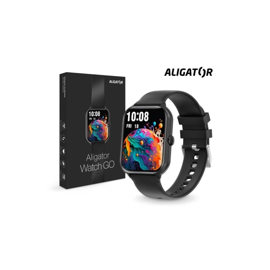 Aligator AW10BK - Smartwatch Watch GO 220 mAh IP67 zwart
