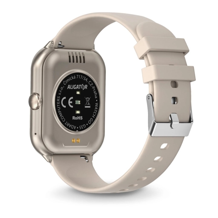 Aligator AW10SR - Smartwatch Watch GO 220 mAh IP67 crème