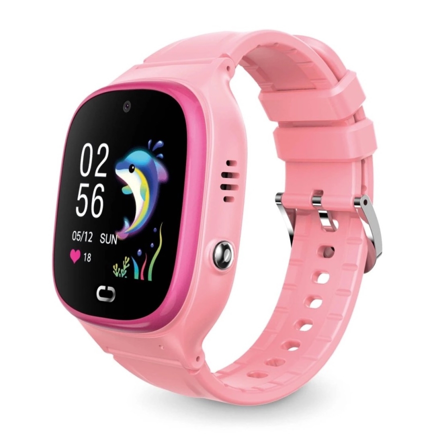 Aligator AW11PK - Smartwatch Watch Junior 2 450 mAh IP67 Wi‑Fi roze