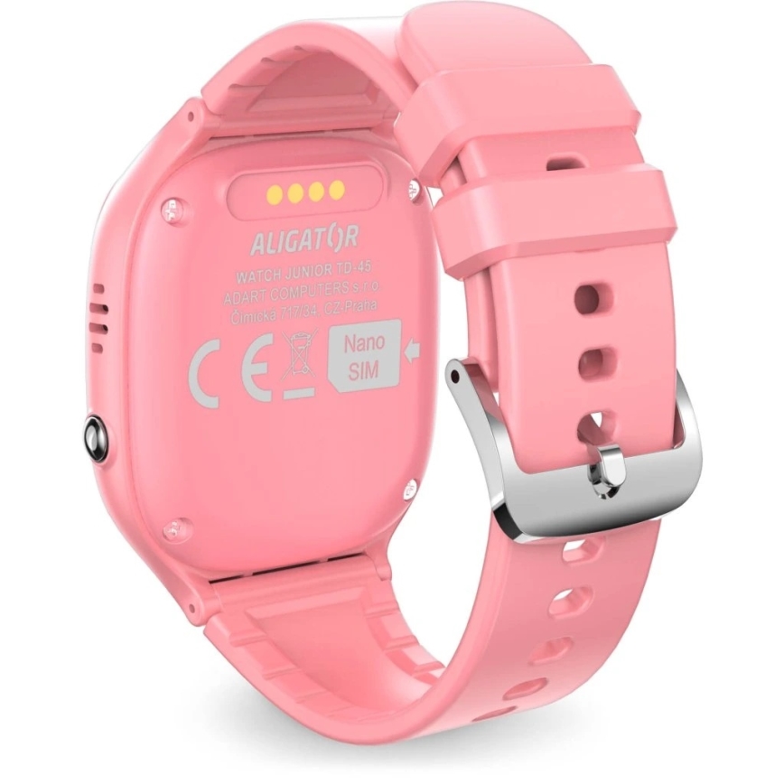 Aligator AW11PK - Smartwatch Watch Junior 2 450 mAh IP67 Wi‑Fi roze
