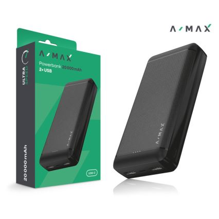 Aligator AX0003 - Powerbank A-MAX 10000 mAh 3,7V zwart