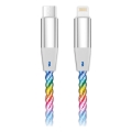 Aligator DATKP63 - USB-C to Lightning Cable met LED Lighting, 30W Power Delivery, 1.2 m