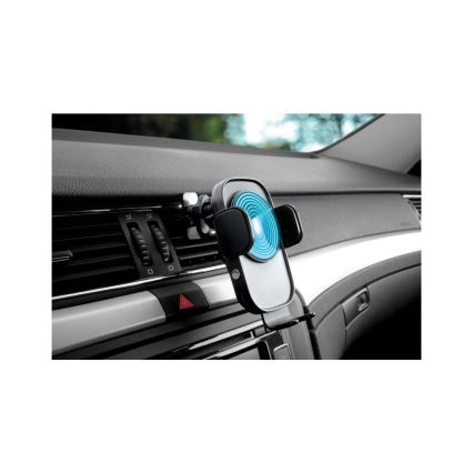 Aligator HAK2 - Self-closing auto phone mount met 15W Qi draadloze charging, zwart