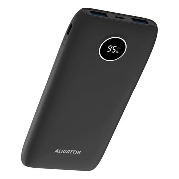 Aligator PBPD10BK - 10,000 mAh Powerbank met LCD Display, 20W Power Delivery, 3.7V — Black