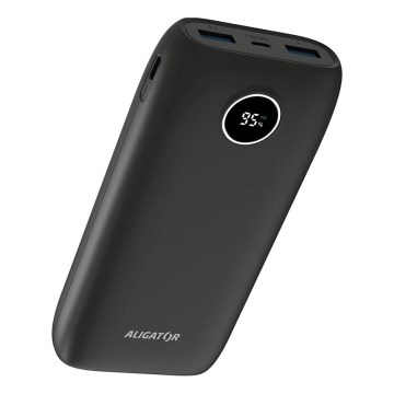 Aligator PBPD20BK - Powerbank met LCD-display, Power Delivery, 20000 mAh/20W/3,7V, zwart