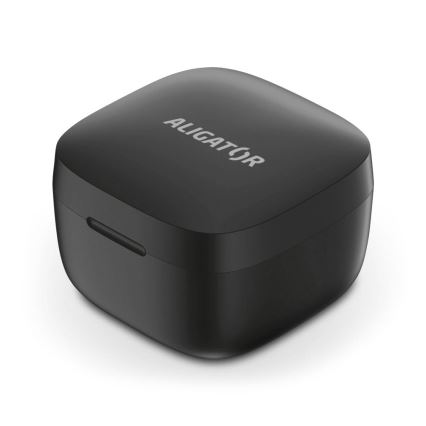 Aligator TWS05 - Draadloze oordopjes Pods LITE 200 mAh + 2x 30 mAh IP30 zwart