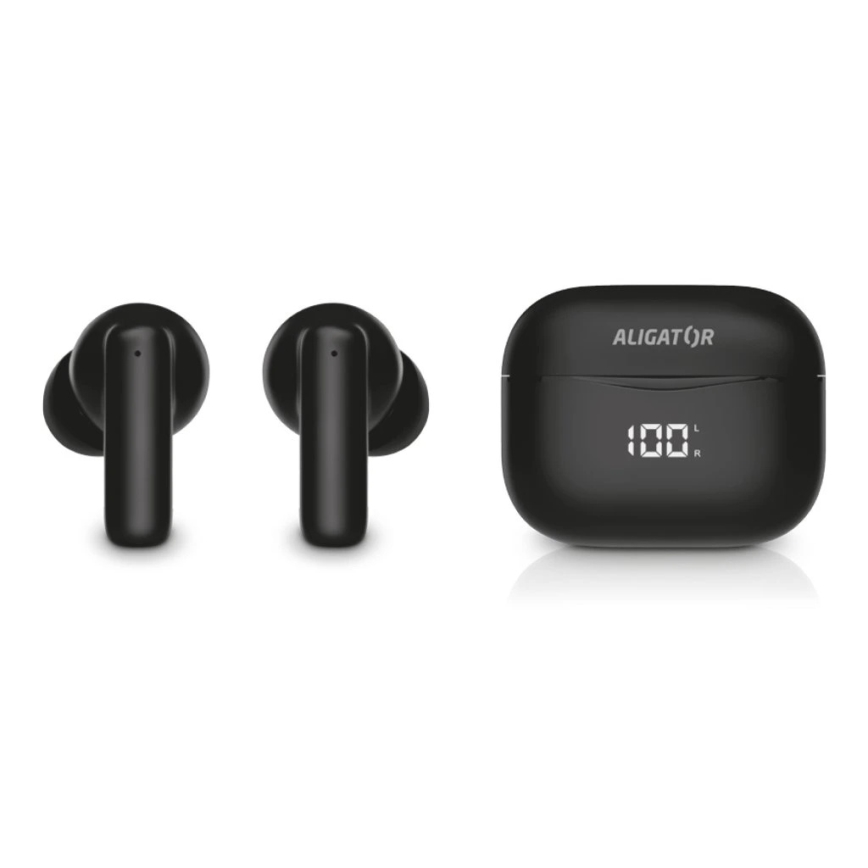 Aligator TWS06 - Pods PRO 3 Draadloos Earbuds, 200 mAh Charging Case + 2x 30 mAh Earbuds, IP30, Black