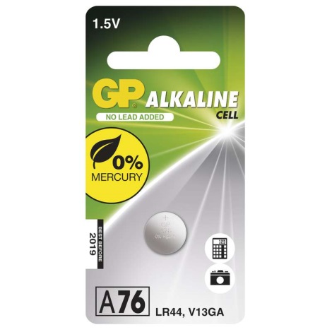 Alkaline knoopcel batterij A76 GP ALKALINE 1,5V/110 mAh
