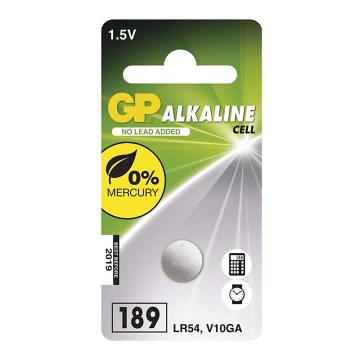 Alkaline knoopcel batterij LR54 GP ALKALINE 1,5V/44 mAh