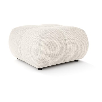 ALMADA Gestoffeerd Ottoman 72 x 72 cm, Cream