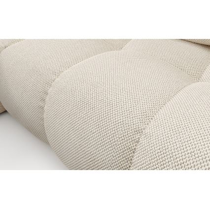 ALMADA L-shaped upholstered hoek sofa bed met storage, links-hand, licht beige