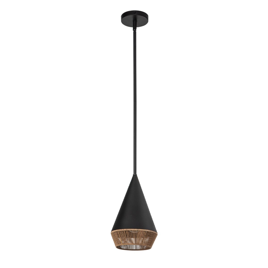 Alora Mood - DAPHNE Rod-mounted pendant lamp, 1x E27/60W/230V, Ø 18.1 cm, Black/Brown