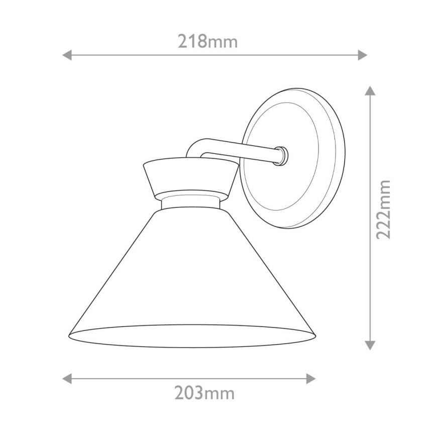 Alora Mood - Wandlamp HALSTON 1xE14/40W/230V zwart