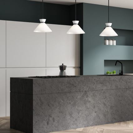 Alora Mood - Hanglamp met stang HALSTON 1xE27/60W/230V zwart