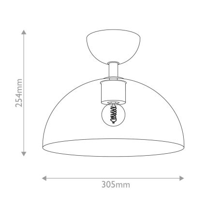 Alora Mood - JUDE plafondlamp 1xE27/60W/230V Ø 30.5 cm zwart