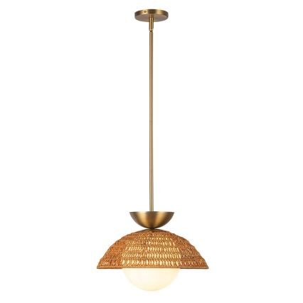 Alora Mood - Hanglamp met stang PERTH 1xE27/60W/230V Ø 37,5 cm goudkleurig