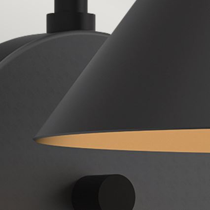 Alora Mood - Wandlamp REMYCK 1xE27/60W/230V zwart