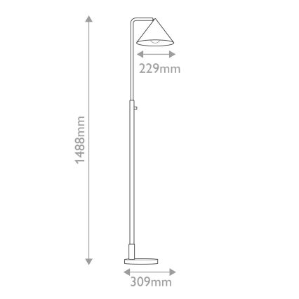 Alora Mood - REMYCK Floor Lamp 1xE27/60W/230V, Gold