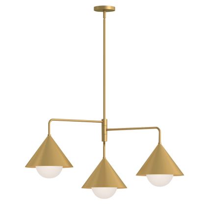 Alora Mood - Hanglamp met stang REMYCK 3xE27/60W/230V goud