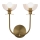 Alora Mood ALM-SYLVIA-2WB-BG-CL - Wandlamp SYLVIA 2xE14/40W/230V goudkleurig