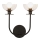 Alora Mood ALM-SYLVIA-2WB-BK-CL - Wandlamp SYLVIA 2xE14/40W/230V zwart