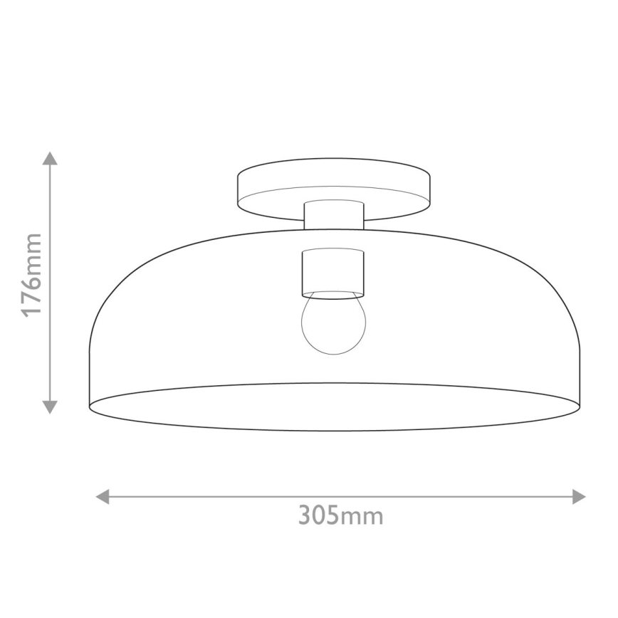 Alora Mood - Plafondlamp SYLVIA 1xE27/60W/230V zwart