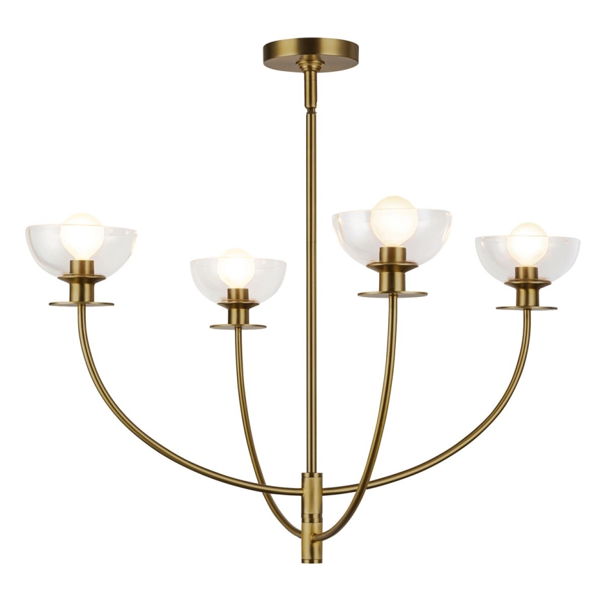 Alora Mood - Hanglamp met stang SYLVIA 4xE14/40W/230V goudkleurig