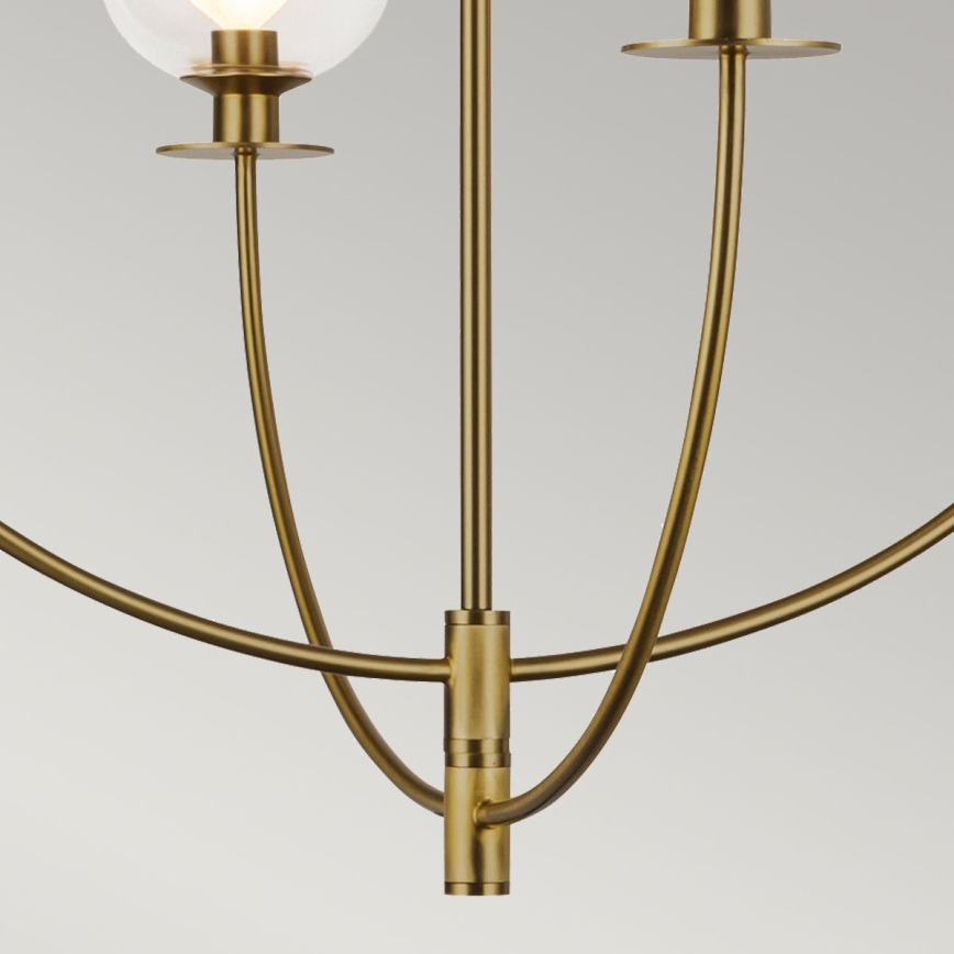 Alora Mood - Hanglamp met stang SYLVIA 4xE14/40W/230V goudkleurig